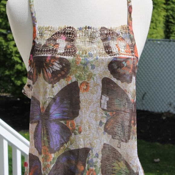 Pros Moda Women's Camisole Tank Indie Sleaze Y2K Butterflies Size S/M - Picture 14 of 15